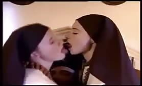 horny lesbian nuns kissing